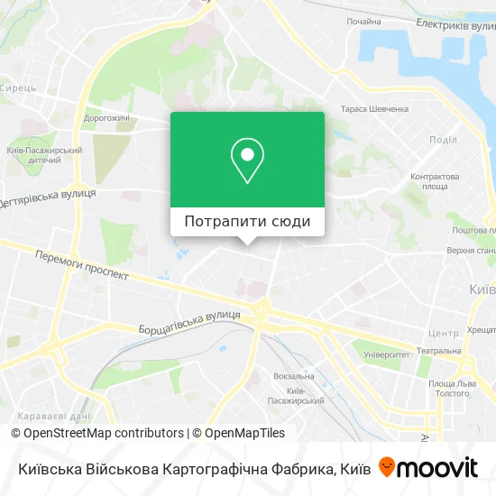 Карта Київська Військова Картографічна Фабрика