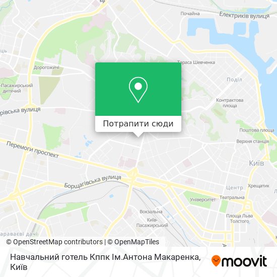 Карта Навчальний готель Кппк Ім.Антона Макаренка