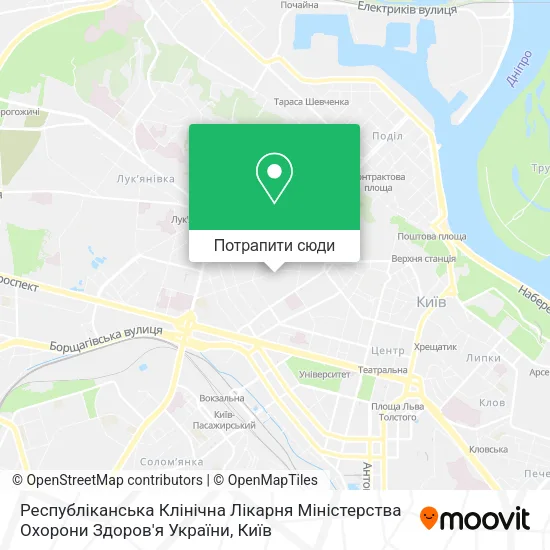 Карта Республіканська Клінічна Лікарня Міністерства Охорони Здоров'я України