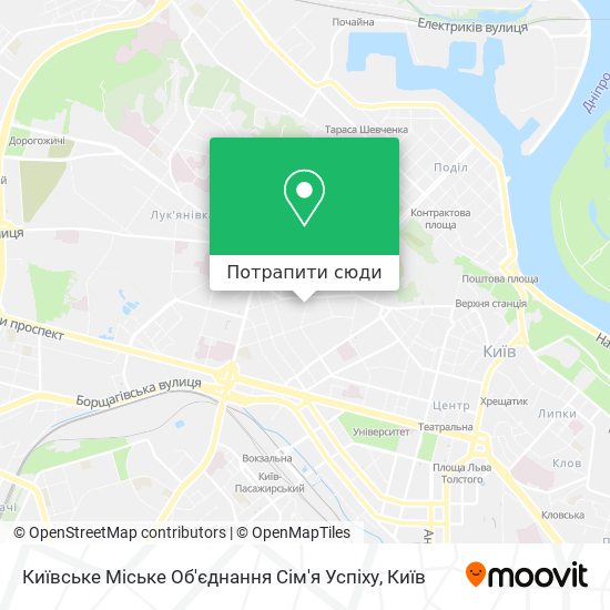 Карта Київське Міське Об'єднання Сім'я Успіху