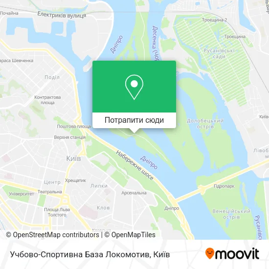Карта Учбово-Спортивна База Локомотив