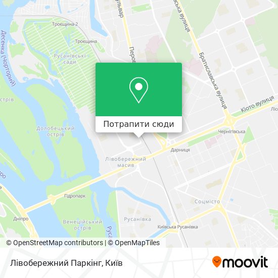 Карта Лівобережний Паркінг