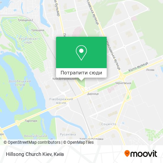 Карта Hillsong Church Kiev