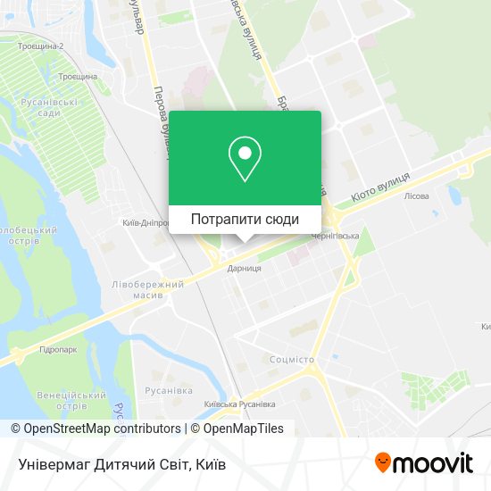 Карта Універмаг Дитячий Світ