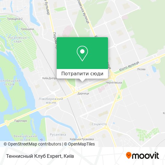 Карта Теннисный Клуб Expert