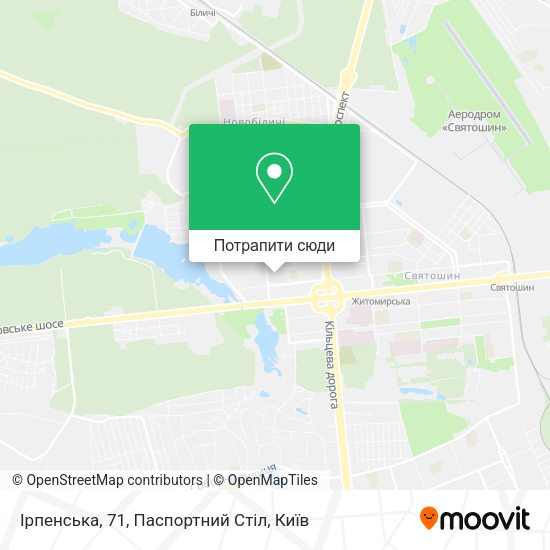 Карта Ірпенська, 71, Паспортний Стіл
