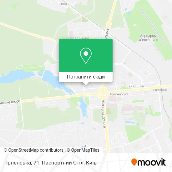Карта Ірпенська, 71, Паспортний Стіл