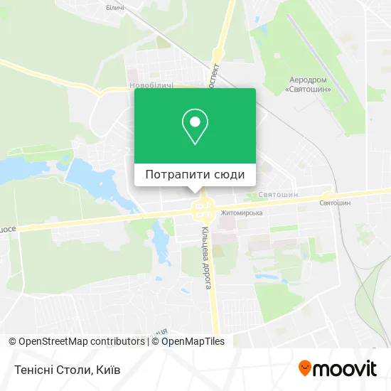 Карта Тенісні Столи