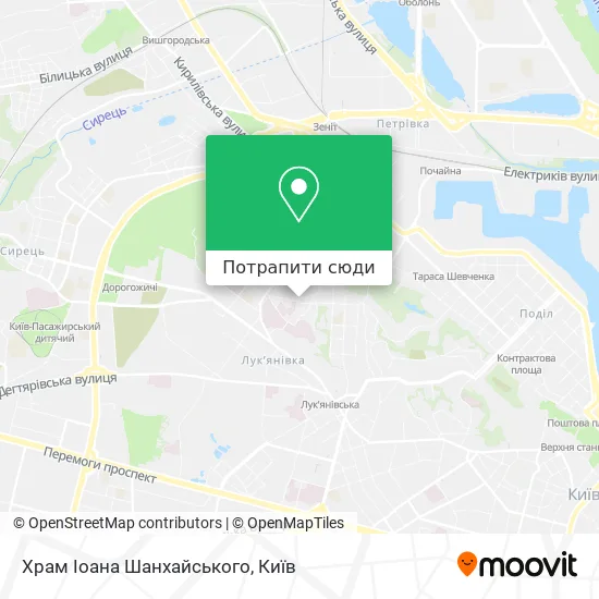 Карта Храм Іоана Шанхайського
