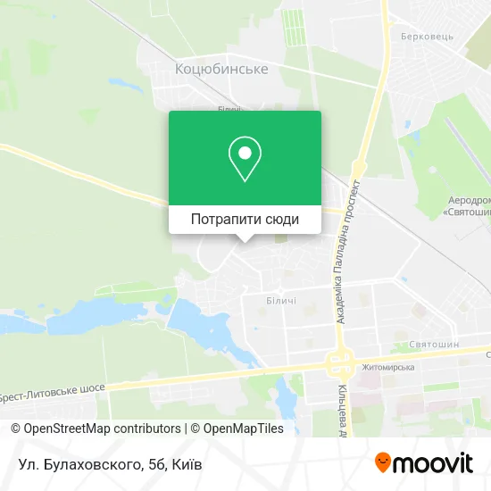 Карта Ул. Булаховского, 5б