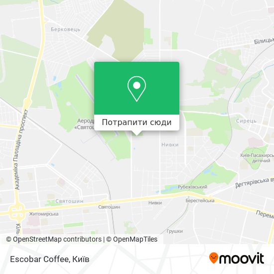 Карта Escobar Coffee