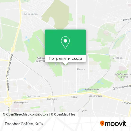 Карта Escobar Coffee