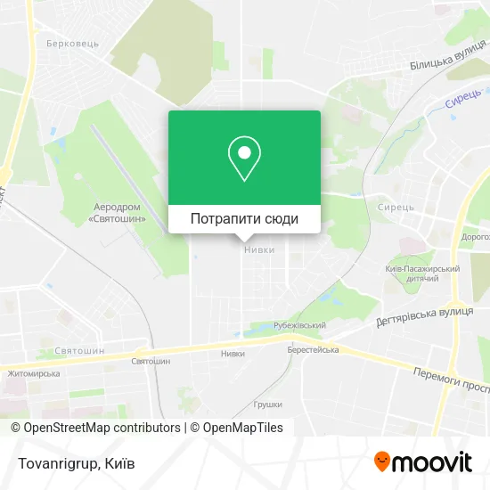 Карта Tovanrigrup