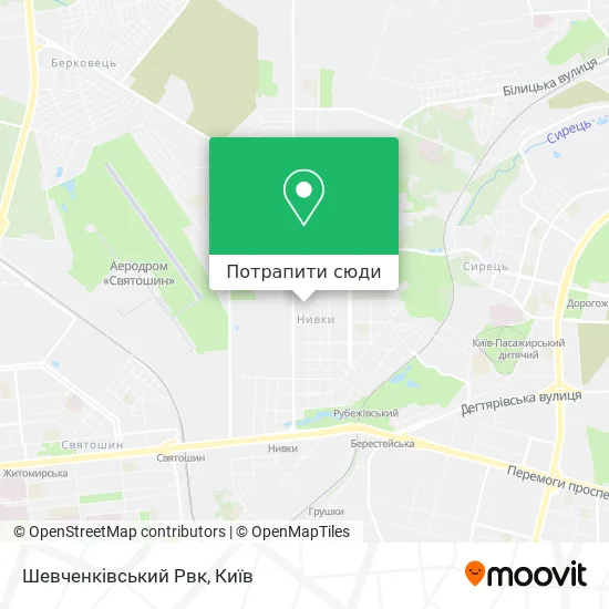 Карта Шевченківський Рвк