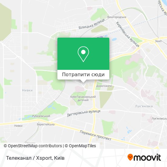 Карта Телеканал / Xsport