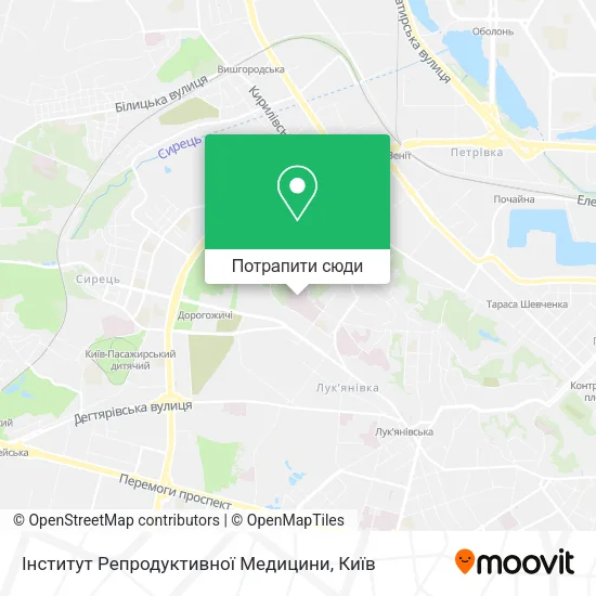 Карта Інститут Репродуктивної Медицини