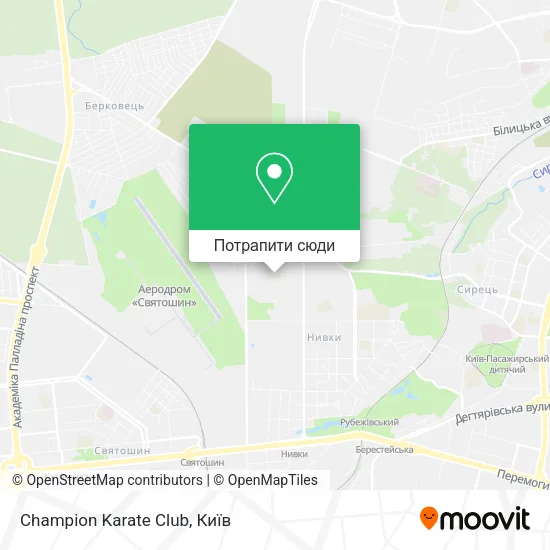 Карта Champion Karate Club
