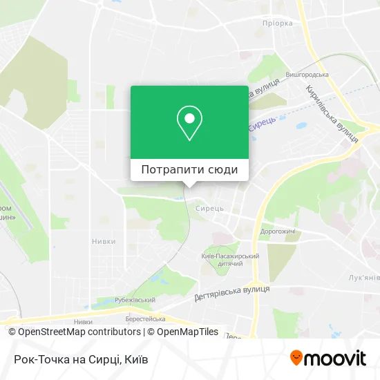Карта Рок-Точка на Сирці