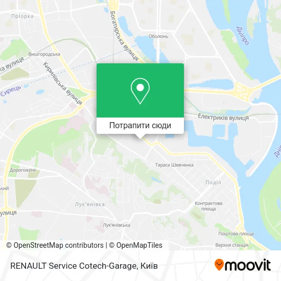 Карта RENAULT Service Cotech-Garage