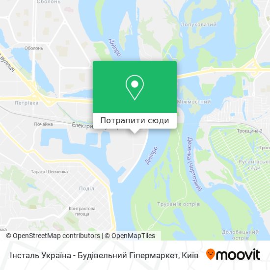 Карта Інсталь Україна - Будівельний Гіпермаркет