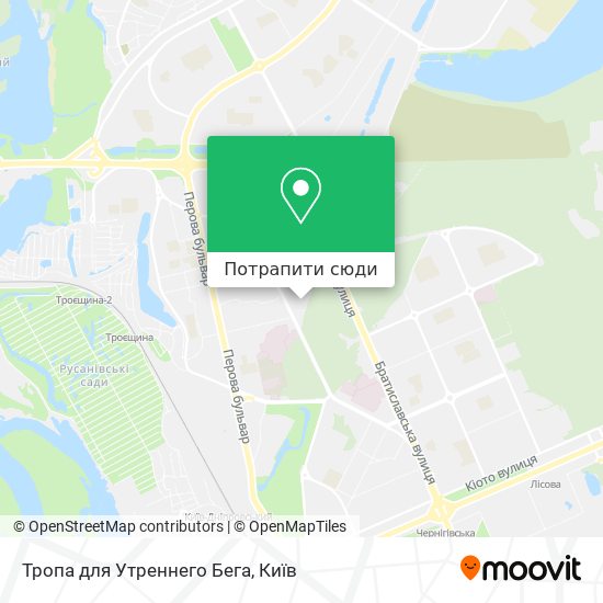 Карта Тропа для Утреннего Бега