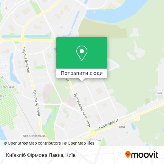 Карта Київхліб Фірмова Лавка