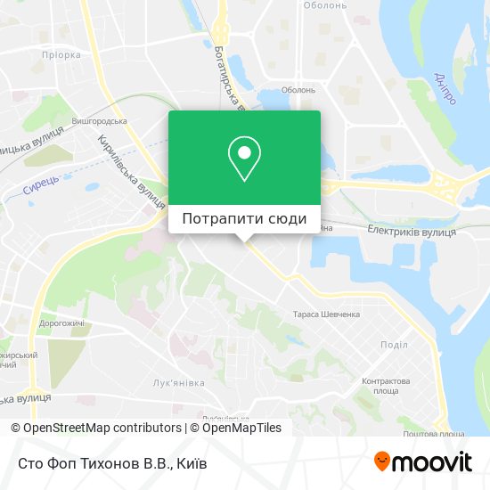 Карта Сто Фоп Тихонов В.В.