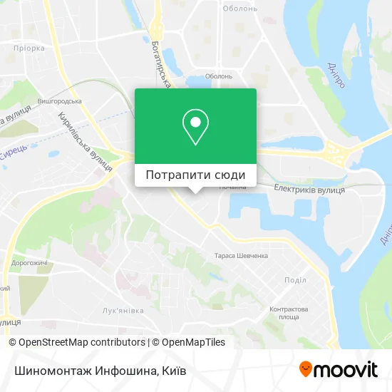 Карта Шиномонтаж Инфошина