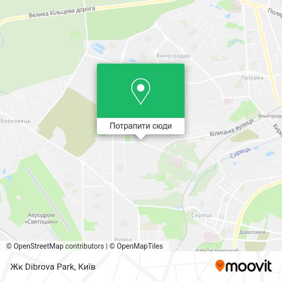 Карта Жк Dibrova Park