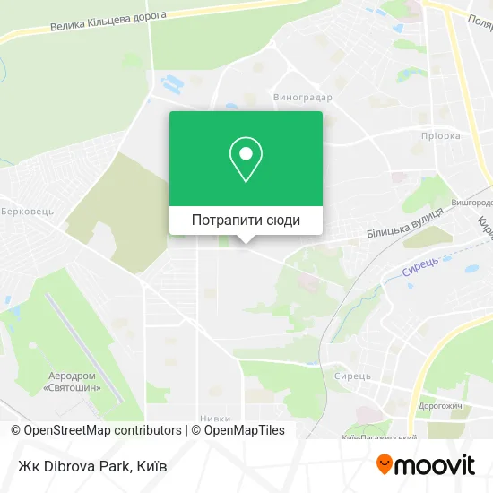 Карта Жк Dibrova Park