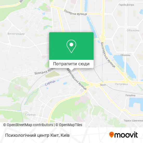 Карта Психологічний центр Кмт