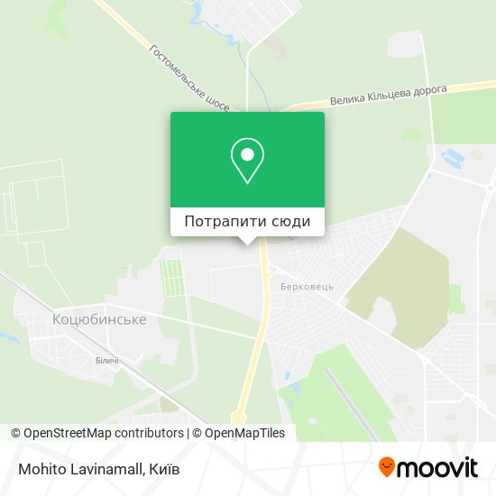 Карта Mohito Lavinamall