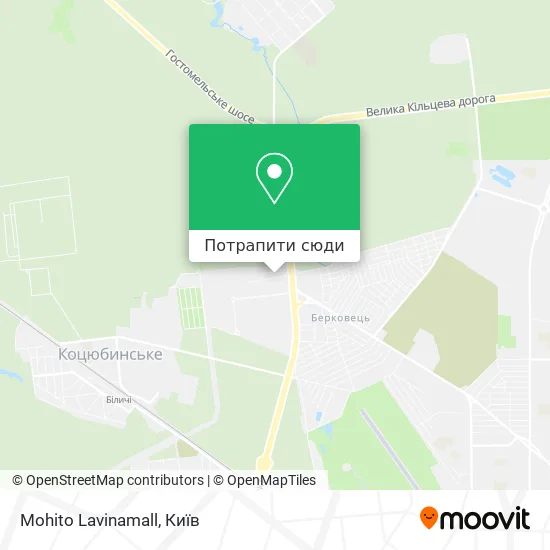 Карта Mohito Lavinamall