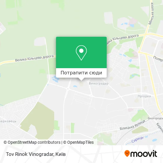 Карта Tov Rinok Vinogradar