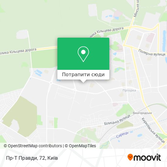 Карта Пр-Т Правди, 72