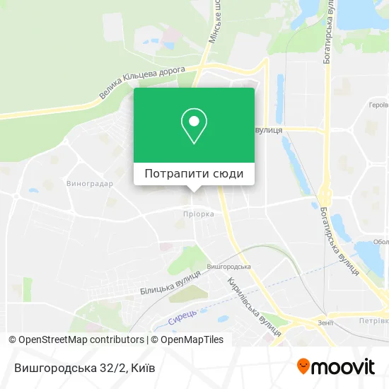 Карта Вишгородська 32/2