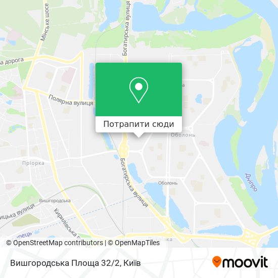 Карта Вишгородська Площа 32/2