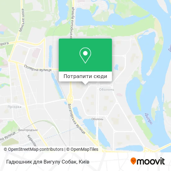 Карта Гадюшник для Вигулу Собак