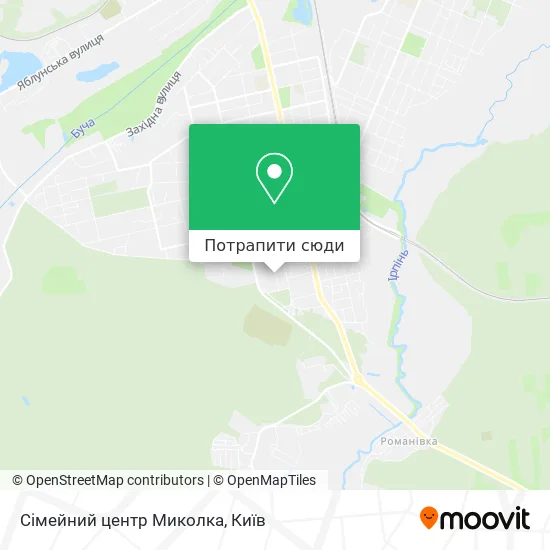 Карта Сімейний центр Миколка