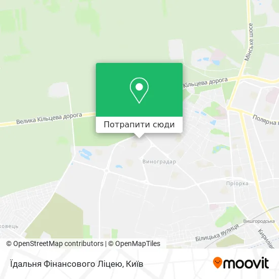 Карта Їдальня Фінансового Ліцею