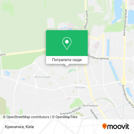 Карта Криничка