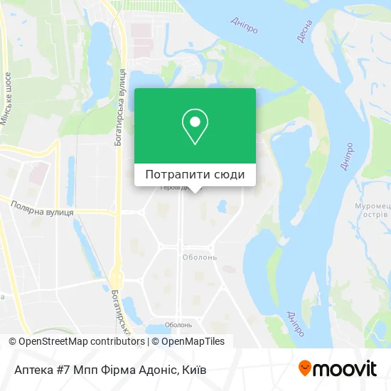Карта Аптека #7 Мпп Фірма Адоніс