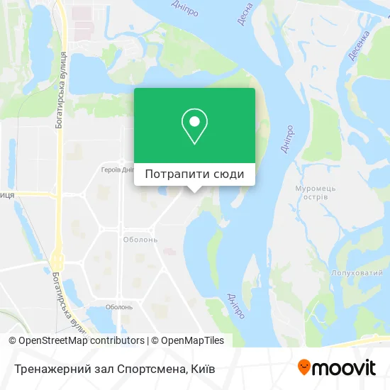 Карта Тренажерний зал Спортсмена