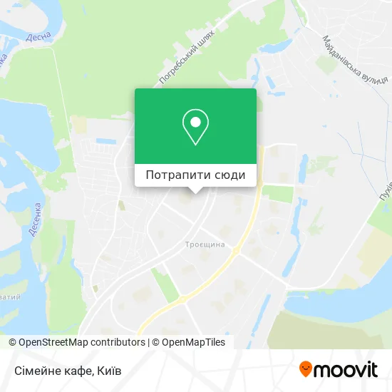 Карта Сімейне кафе