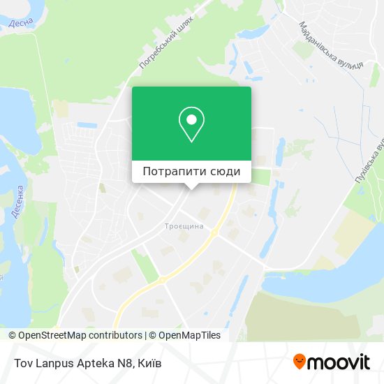 Карта Tov Lanpus Apteka N8