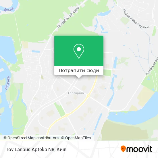 Карта Tov Lanpus Apteka N8