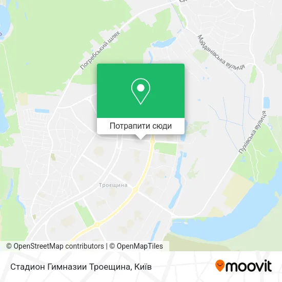 Карта Стадион Гимназии Троещина
