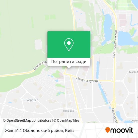 Карта Жек 514 Оболонський район