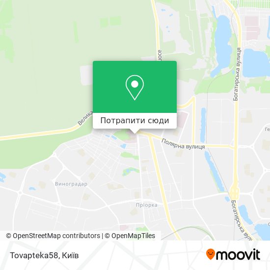 Карта Tovapteka58