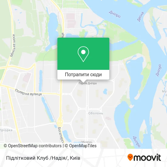 Карта Підлітковий Клуб /Надія/